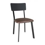 Bolero Metal & PU Side Chairs Vintage Mocha (4 Pack)