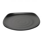 Olympia Kristallon Fusion Melamine Rounded Square Plates Black 250mm (Pack of 6)