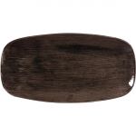 Churchill Stonecast Patina Rectangular Plates Black 298mm (12 Pack)