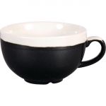 Churchill Monochrome Cappuccino Cup Onyx Black 225ml (Pack of 12)