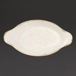 Churchill Stonecast Oval Eared Dishes Barley White 232mm (Pack of 6)