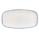 Churchill Stonecast Hints Oblong Plates Indigo Blue 355mm (Pack of 6)