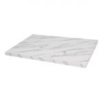 Bolero Pre-Drilled Rectangular Table Top Marble Effect 700mm