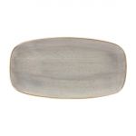 Churchill Stonecast Rectangular Plates Peppercorn Grey 189 x 355mm