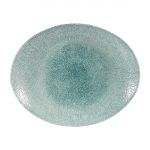 Churchill Studio Prints Raku Oval Coupe Plates Jade Green 270mm (Pack of 12)