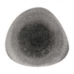 Churchill Studio Prints Raku Triangular Shallow Bowls Quartz Black 238mm (Pack of 12)