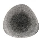 Churchill Studio Prints Raku Triangular Shallow Bowls Quartz Black 278mm (Pack of 12)