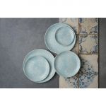 Churchill Vintage Prints Med Tiles Aquamarine Coupe Plate 165mm (12 Pack)