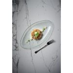 Churchill Isla Glass Clear Organic Glass Oval Platter 300mm (6 Pack)