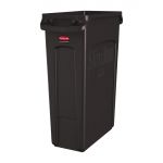 Rubbermaid Slim Jim Container With Venting Channels Brown 87Ltr