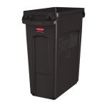 Rubbermaid Slim Jim Container With Venting Channels Brown 60Ltr