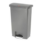 Rubbermaid Slim Jim Step On Front Step Pedal Bin Grey 50Ltr