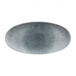 Churchill Studio Prints Raku Oval Plates Topaz Blue 347mm (6 Pack)