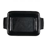 Churchill Black Igneous Stoneware Rectangle Dish 170mm (6 Pack)