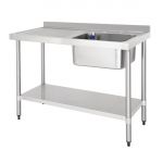 Vogue Single Sink Left Hand Drainer