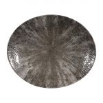 Churchill Stone Quartz Black Orbit Oval Coupe Plates 270mm (Pack of 12)