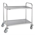 Vogue Stainless Steel 2 Tier Clearing Trolley Medium