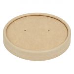 Colpac Recyclable Kraft Microwavable Soup Cup Lids 8oz and 12oz (500 pack)