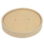 Colpac Recyclable Kraft Microwavable Soup Cup Lids 450ml (500 pack)