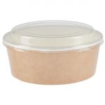 Colpac Recyclable Kraft Salad Pots With Lid (Pack of 150)