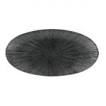 Churchill Studio Prints Agano Oval Chefs Plates Black 299x 150mm (12 Pack)