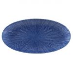 Churchill Studio Prints Agano Oval Chefs Plates Blue 347 x 173mm (Pack of 6)