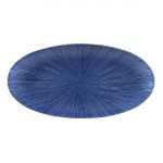 Churchill Studio Prints Agano Oval Chefs Plates Blue 299 x 150mm (Pack of 12)