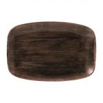 Churchill Stonecast Patina Oblong Plates Iron Black 305x198mm (6 Pack)