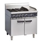 Cobra Gas Range 4 Burner Static Oven with Griddle CR9C