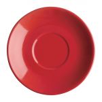 Olympia Cafe Red Saucer (Fits FF990) - 131mm 5 3/10" (12 Pack)