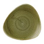 Stonecast Plume Olive Triangle Plate 9 " (12 Pack)