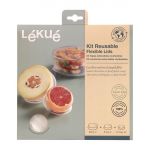 Lekue Reusable Flexible Lid Set of 3 115mm + 150mm + 200mm