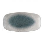 Churchill Raku Duo Agate Chefs Oblong Plate Topaz 287x152mm (12 Pack)