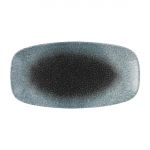 Churchill Raku Duo Chefs Oblong Plate Topaz Quartz 287x152mm (12 Pack)