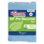 Spontex MF Pro Recycled Microfibre Cloth Blue (5 pack)