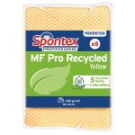 Spontex MF Pro Recycled Microfibre Cloth Yellow (5 pack)