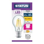 Status Filament LED GLS BC Warm White Light Bulb 7/60w