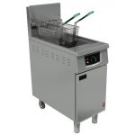 Falcon 400 Series Single Pan Twin Basket Gas Fryer with Filtration & Fryer Angel