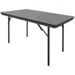 Bolero ABS Rectangular Folding Table Grey 4ft (Single)