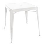 Bolero Bistro Square Steel Table White 668mm (Single)