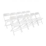 Bolero PP Folding Chairs White (Pack of 10)