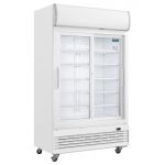Polar G-Series Upright Display Cooler with Light Box 950Ltr with Sliding Doors