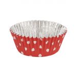 PME Cupcake Foil Lined Baking Cases Polka Dot (30 Pack)