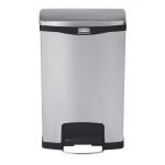 Rubbermaid Slim Jim Step-On Pedal Bin Stainless Steel 50Ltr