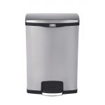 Rubbermaid Slim Jim Front Step on Pedal Bin Stainless Steel 90Ltr