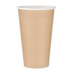 Fiesta Recyclable Single Wall Takeaway Coffee Cups Kraft 455ml / 16oz (50 Pack)
