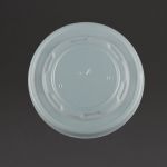 Vegware Compostable Hot Food Pot Flat Lids 350ml / 12oz and 455ml / 16oz (Pack of 500)