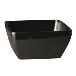 APS Pure Melamine Black Square Mini Bowl