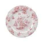 Churchill Vintage Prints Tea Plates Cranberry Toile Print 210mm (Pack of 6)