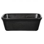 Churchill Cookware Black Rectangular Dishes 160x 120mm (Pack of 12)